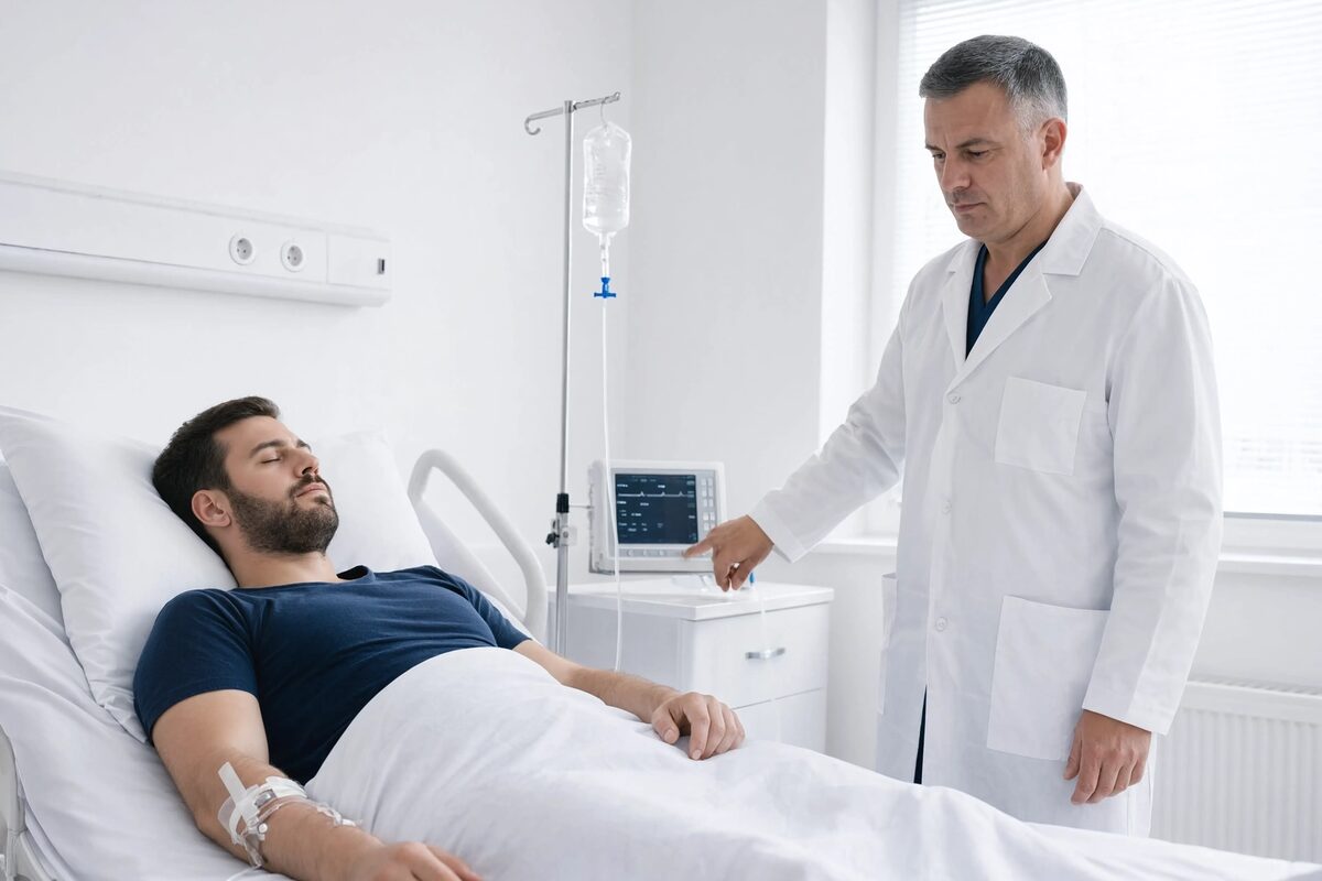 Специалист обсуждает дальнейшее медицинское наблюдение